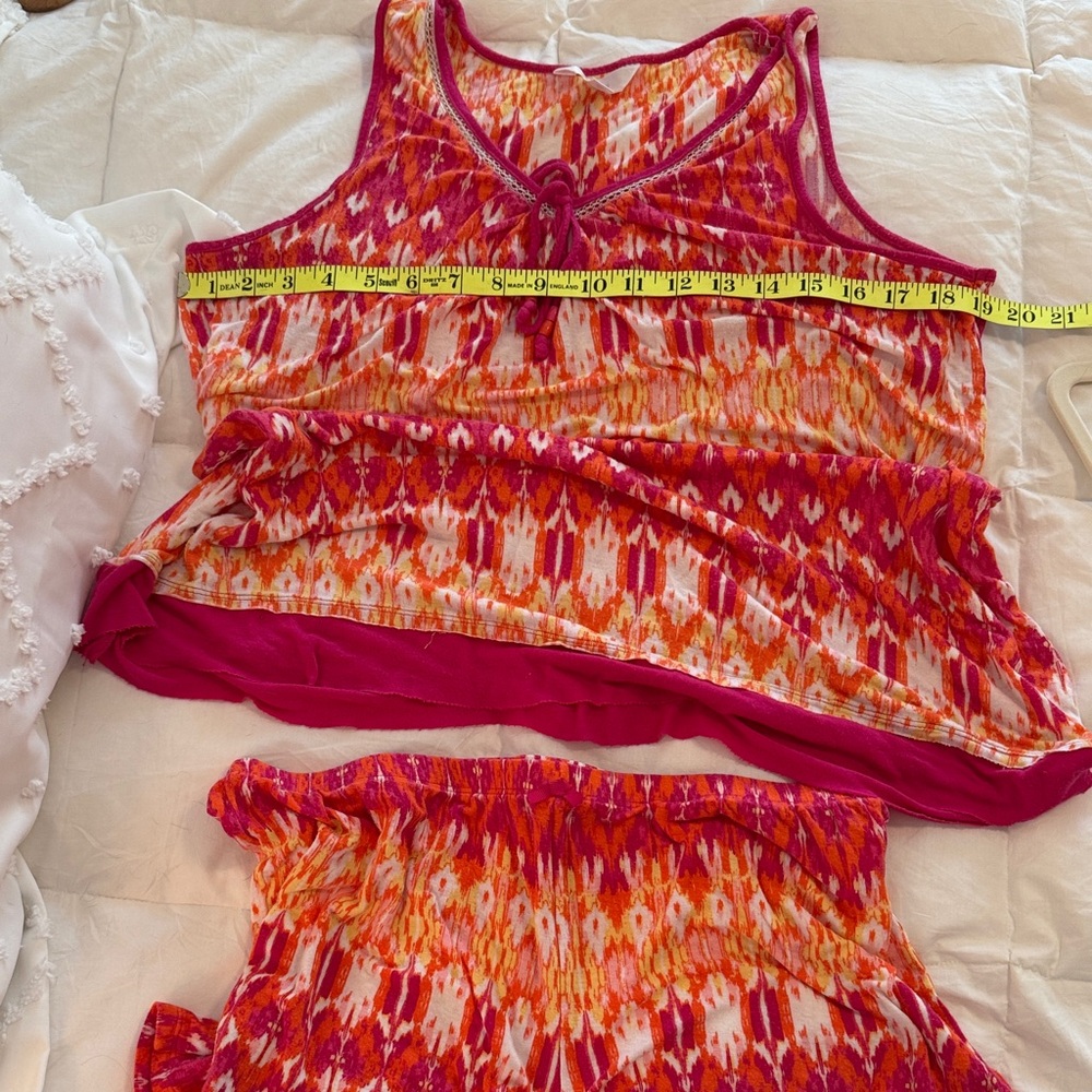 Secret Treasures Pink and Orange Women's Pajama Set